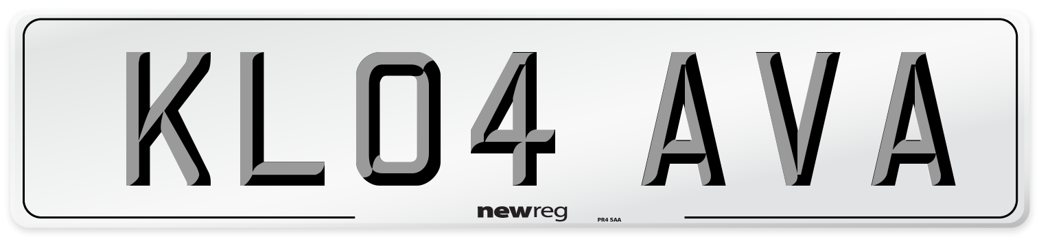 KL04 AVA Number Plate from New Reg